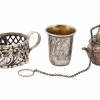 SET OF SIX VARIOUS ANTIQUE SILVER TABLEWARE PIC-5