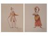 VINTAGE COSTUME DESIGN PAINTINGS SIGNED T. DORMAN PIC-0