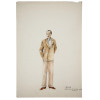 MALE COSTUME DESIGN PAINTINGS SIGNED BY T DORMAN PIC-2