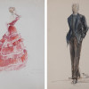 VINTAGE COSTUME DESIGN PAINTINGS ATTR TO DORMAN PIC-1