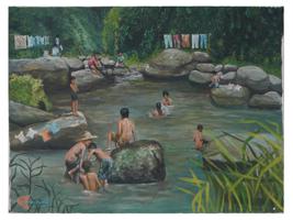 FILIPINO CHILDREN OIL PAINTING BY JASON BEQUILLO