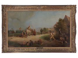 PHILIPPE JACQUES LOUTHERBOURG FRENCH OIL PAINTING