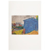 THE BLUE HOUSE BY MARC CHAGALL COLOR REPRODUCTION PIC-0
