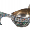 RUSSIAN ART NOUVEAU SILVER CLOISONNE ENAMEL KOVSH PIC-1