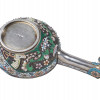 RUSSIAN ART NOUVEAU SILVER CLOISONNE ENAMEL KOVSH PIC-3