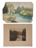 TWO ANTIQUE LANDSCAPE ARTWORKS, ONE BY W. NUTTING PIC-0