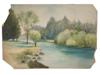 TWO ANTIQUE LANDSCAPE ARTWORKS, ONE BY W. NUTTING PIC-1