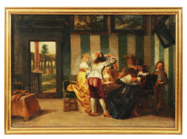 ANTIQUE DUTCH GENRE PAINTING BY PIETER CODDE