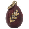 RUSSIAN SILVER ENAMEL AND DIAMONDS EGG PENDANT PIC-0