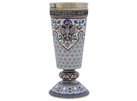 RUSSIAN GILT SILVER PRESENTATION VODKA CUP