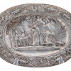 AUSTRIAN JUDAICA BINDING OF ISAAC SILVER TRAY PIC-0