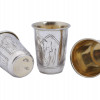 RUSSIAN ENGRAVED GILT SILVER VODKA CUPS, 6 PCS PIC-1