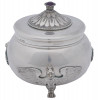 RUSSIAN SILVER AMETHYST GRIFFON SUGAR BOWL PIC-1