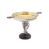 RUSSIAN GILT SILVER ENAMEL EAGLE TAZZA PIC-0