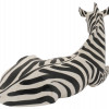 LARGE HAND PAINTED PORCELAIN ZEBRA ANIMAL FIGURE PIC-1