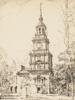 ETCHING OF INDEPENDENCE HALL BY CHARLES SESSLER PIC-1