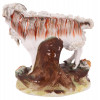 MID 19TH CEN STAFFORDSHIRE POTTERY FIGURE OF RAM PIC-1