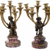 ANTIQUE AFTER CLODION ORMOLU MARBLE CANDELABRA PIC-0