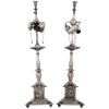 ANTIQUE GOTHIC SILVER PLATED LAMPS BY EF CALDWELL PIC-1