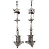 ANTIQUE GOTHIC SILVER PLATED LAMPS BY EF CALDWELL PIC-2