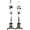 ANTIQUE GOTHIC SILVER PLATED LAMPS BY EF CALDWELL PIC-0