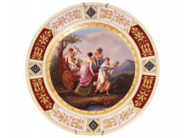 ROYAL VIENNA PORCELAIN CABINET PLATE LOVE TRIUMPH