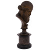 ANTIQUE BRONZE BUST OF ARISTOTLE AFTER BOSCHETTI PIC-1