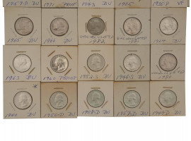 ANTIQUE AND MID CENTURY US MINT QUARTER BU COINS