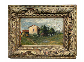 CHAIM SOUTINE PAYSAGE MAISON RUSSIAN OIL PAINTING