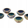 SET OF MID CENTURY CHINESE CLOISONNE ENAMEL BOWLS PIC-0