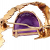 ART DECO 14K GOLD AND AMETHYST PIN BROOCH IOB PIC-2