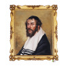 FRAMED OIL PAINTING PORTRAIT OF RABBI BY DOMAN F PIC-0