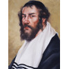 FRAMED OIL PAINTING PORTRAIT OF RABBI BY DOMAN F PIC-1