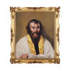 MID CENTURY JUDAICA RABBI PAINTING BY F. DOMAN PIC-0