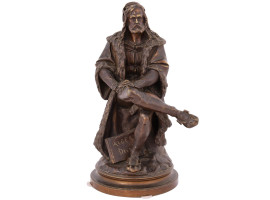 FRENCH BRONZE FIGURE OF ALBRECHT DURER BY CARRIER