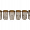 SET OF RUSSIAN SILVER WINEGLASSES WITH ENGRAVING PIC-0