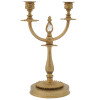 NEO CLASSICAL FIGURAL GLASS BRONZE CANDLE STICK PIC-0