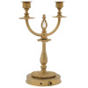 NEO CLASSICAL FIGURAL GLASS BRONZE CANDLE STICK PIC-1