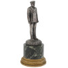 GERMAN OFFICER SILVER PLATED FIGURINE ON STAND PIC-0