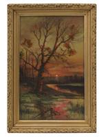 JULIUS VON KLEVER RUSSIAN LANDSCAPE OIL PAINTING