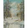 RUSSIAN LANDSCAPE OIL PAINTING ATTR. TO ZHUKOVSKI PIC-1