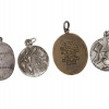 COLLECTION OF ANTIQUE VINTAGE RELIGIOUS PENDANTS PIC-1