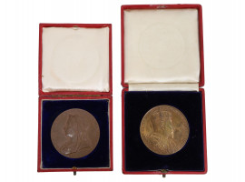 BRONZE MEDALS OF QUEEN VICTORIA AND EDWARD VII