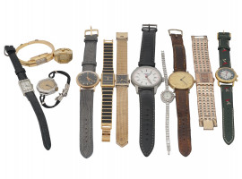 COLLECTION OF TWELVE WOMENS AND MEN WRIST WATCHES
