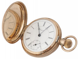 ANTIQUE 18K ROSE GOLD EMPIRE BWC CO POCKET WATCH