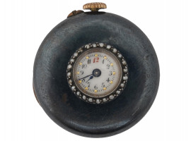 RARE ANTIQUE DEPOSE WITH SEED PEARLS POCKET WATCH