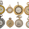 COLLECTION OF EIGHT VARIOUS DESIGN POCKET WATCHES PIC-0