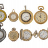 COLLECTION OF EIGHT VARIOUS DESIGN POCKET WATCHES PIC-1