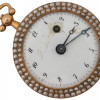 VINTAGE SOLID GOLD PEARLS JEWELRY POCKET WATCH PIC-0