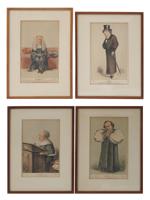 FOUR CARICATURE LITHOGRAPHS BY CARLO PELLEGRINI